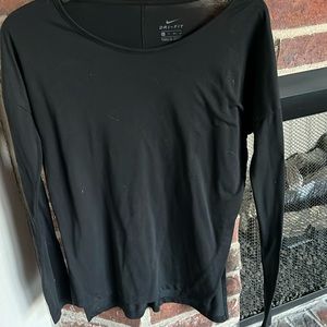 Nike dri -fit, black long sleeve athletic shirt.
